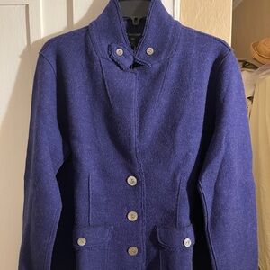 Eileen Fisher Deep Purple Pea Coat